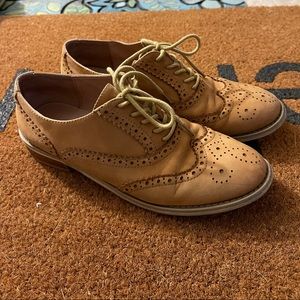 Leather women classic Oxford shoes US8 245cm